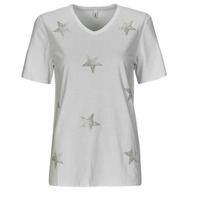 Clothing Women short-sleeved t-shirts Only ONLLUCY  White