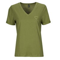 Clothing Women short-sleeved t-shirts Only ONLKITA Kaki