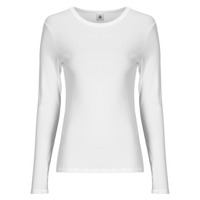 Clothing Women Long sleeved shirts Petit Bateau ML COL ROND White